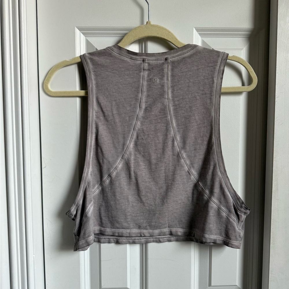 Lululemon crop grey tank *washed/fade - Picture 7 of 7